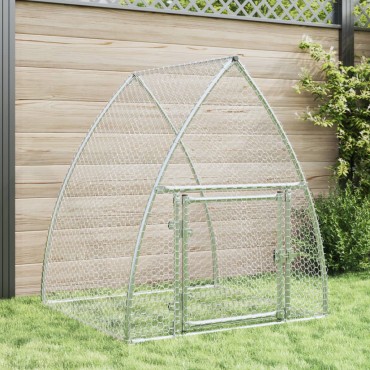 vidaXL Κλουβί Κουνελιών Ασημί 100x105x120 εκ. από Γαλβανισμένο Χάλυβα