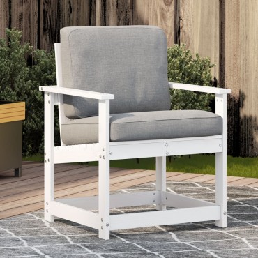 vidaXL Καρέκλα Κήπου Λευκή 62x56x77cm Μασίφ Ξύλο Πεύκου