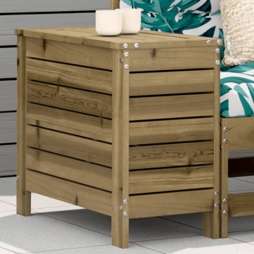 vidaXL Υποπόδιο Κήπου 62x31,5x52cm από Εμποτισμένο Ξύλο Πεύκου 1 τεμ. Γωνιακός