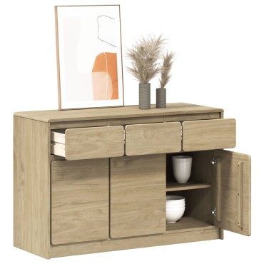 vidaXL Μπουφές SAUDA Δρυς 114x43x75,5cm από Μασίφ Ξύλο Πεύκου 1 τεμ.