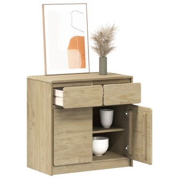 vidaXL Ντουλάπι SAUDA Δρυς 80x43x75,5cm από Μασίφ Ξύλο Πεύκου 1 τεμ.