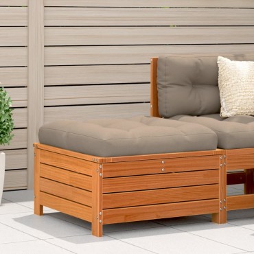 vidaXL Υποπόδιο Κήπου Καφέ Κεριού 62x63,5x32cm Μασίφ Ξύλο Πεύκου 1 τεμ. Γωνιακός
