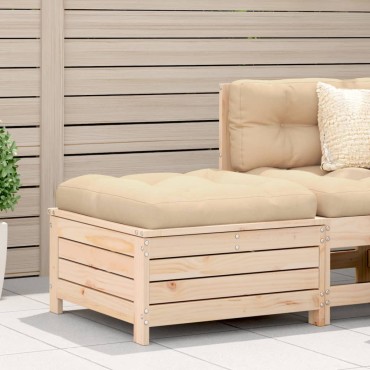 vidaXL Υποπόδιο Κήπου 62x63,5x32cm από Μασίφ Ξύλο Πεύκου 1 τεμ. Γωνιακός