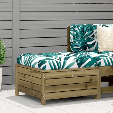 vidaXL Υποπόδιο Κήπου 62x63,5x32cm από Εμποτισμένο Ξύλο Πεύκου 1 τεμ. Γωνιακός
