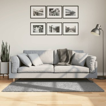 vidaXL Χαλί Shaggy PAMPLONA με Ψηλό Πέλος Μοντέρνο Γκρι 80x150cm