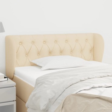 vidaXL Κεφαλάρι με Πτερύγια Κρεμ 103x23x78/88cm Υφασμάτινο 1 τεμ.