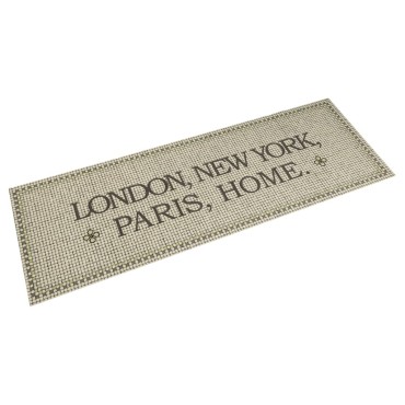 vidaXL Χαλί Κουζίνας Πλενόμενο Σχέδιο Capital Home 60x180 εκ. Βελούδο