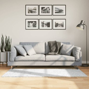 vidaXL Χαλί OVIEDO με Κοντό Πέλος Γκρι 80x150cm