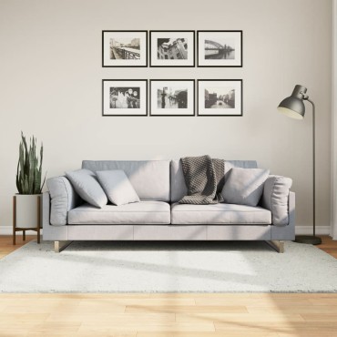 vidaXL Χαλί OVIEDO με Κοντό Πέλος Κρεμ 140x200cm