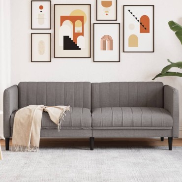 vidaXL Καναπές Τριθέσιος Taupe Υφασμάτινος 193x76,5x74,5cm 1 τεμ.