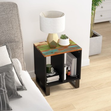 vidaXL Βοηθητικό Τραπέζι 40x31x46cm Μασίφ Ανακυκλ. & Επεξ. Ξύλο 1 τεμ.