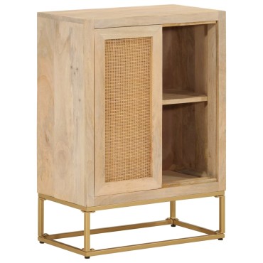 vidaXL Ντουλάπι 55x30x76cm από Μασίφ Ξύλο Μάνγκο και Σίδηρο 1 τεμ.