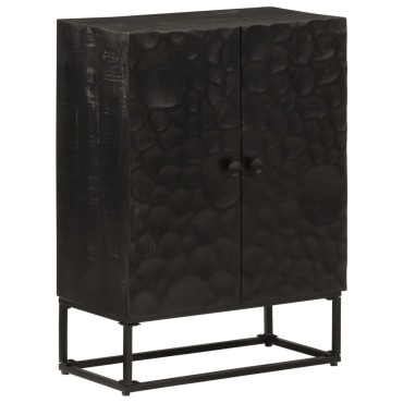 vidaXL Ντουλάπι Μαύρο 55x30x76cm από Μασίφ Ξύλο Μάνγκο και Σίδηρο 1 τεμ.