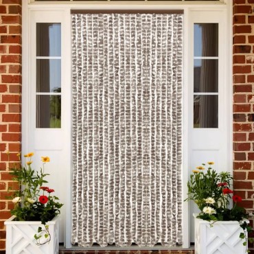vidaXL Σήτα Εντόμων Taupe / Λευκό 100 x 230 εκ. από Σενίλ
