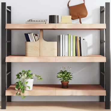 vidaXL Ράφι Τοίχου 120x50x(2-6)cm από Ακατέργαστο Μασίφ Ξύλο Δρυός 1 τεμ.