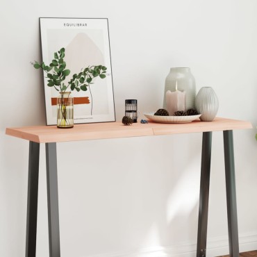 vidaXL Επιφάνεια Τραπεζιού 120x40x(2-6)cm Ακατέργαστο Μασίφ Ξύλο Δρυός 1 τεμ.