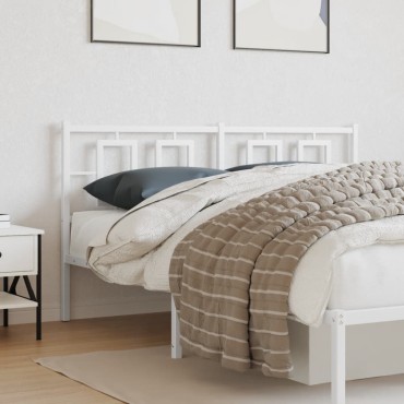 vidaXL Κεφαλάρι Λευκό Μεταλλικό 166x3x91cm 1 τεμ.