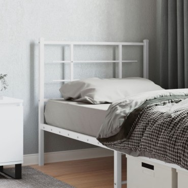 vidaXL Κεφαλάρι Λευκό Μεταλλικό 105x3x90cm 1 τεμ.