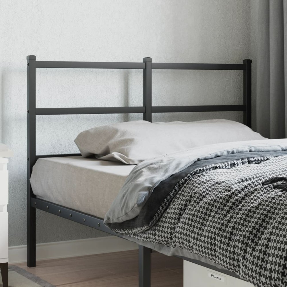 vidaXL Κεφαλάρι Μαύρο Μεταλλικό 125x3x90cm 1 τεμ.