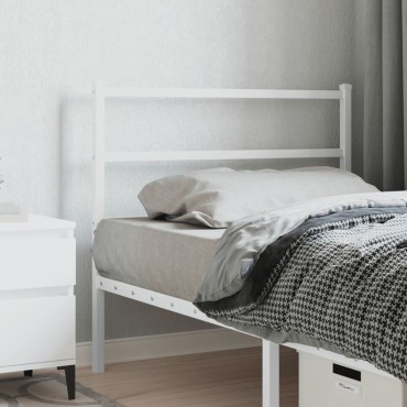 vidaXL Κεφαλάρι Λευκό Μεταλλικό 112x3x90cm 1 τεμ.