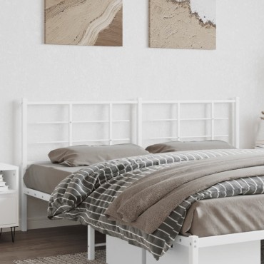 vidaXL Κεφαλάρι Λευκό Μεταλλικό 187x3x90cm 1 τεμ.