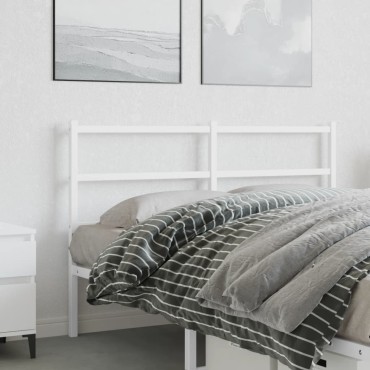 vidaXL Κεφαλάρι Λευκό Μεταλλικό 146x3x90cm 1 τεμ.