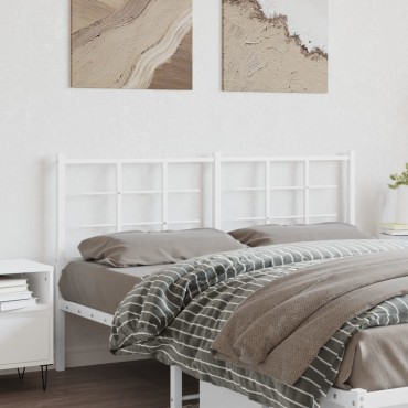 vidaXL Κεφαλάρι Λευκό Μεταλλικό 156x3x90cm 1 τεμ.