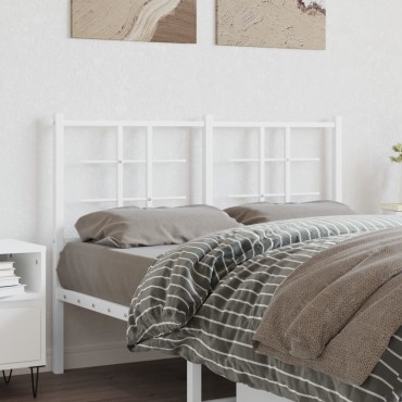 vidaXL Κεφαλάρι Λευκό Μεταλλικό 125x3x90cm 1 τεμ.