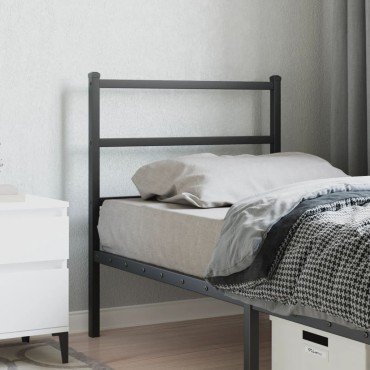 vidaXL Κεφαλάρι Μαύρο Μεταλλικό 85x3x90cm 1 τεμ.