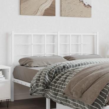 vidaXL Κεφαλάρι Λευκό Μεταλλικό 146x3x90cm 1 τεμ.