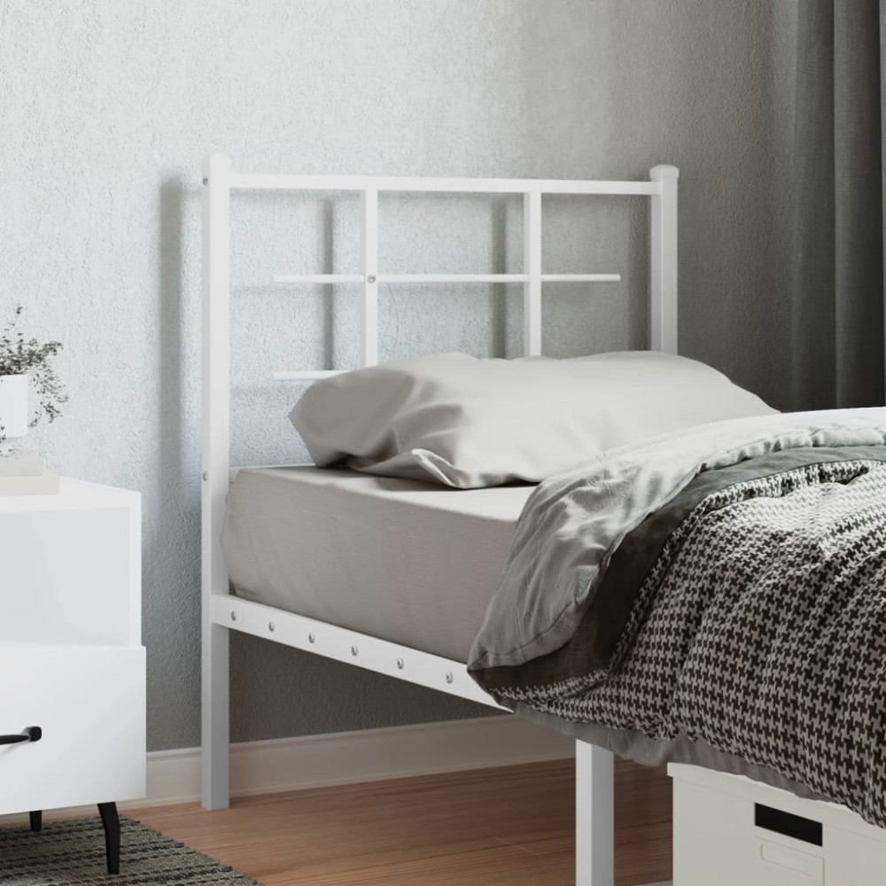 vidaXL Κεφαλάρι Λευκό Μεταλλικό 80x3x90cm 1 τεμ.