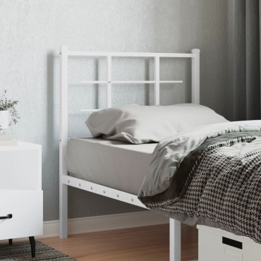 vidaXL Κεφαλάρι Λευκό Μεταλλικό 80x3x90cm 1 τεμ.