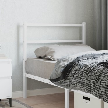 vidaXL Κεφαλάρι Λευκό Μεταλλικό 95x3x90cm 1 τεμ.
