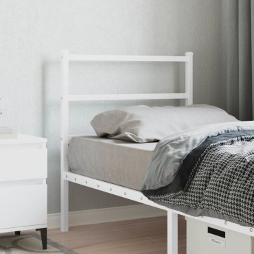 vidaXL Κεφαλάρι Λευκό Μεταλλικό 80x3x90cm 1 τεμ.