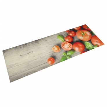 vidaXL Χαλί Κουζίνας Πλενόμενο Σχέδιο Tomatoes 60 x 180 εκ. Βελούδινο