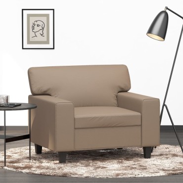 vidaXL Πολυθρόνα Καπουτσίνο Συνθετικό δέρμα 94x77x80cm 1 τεμ. Γωνιακός