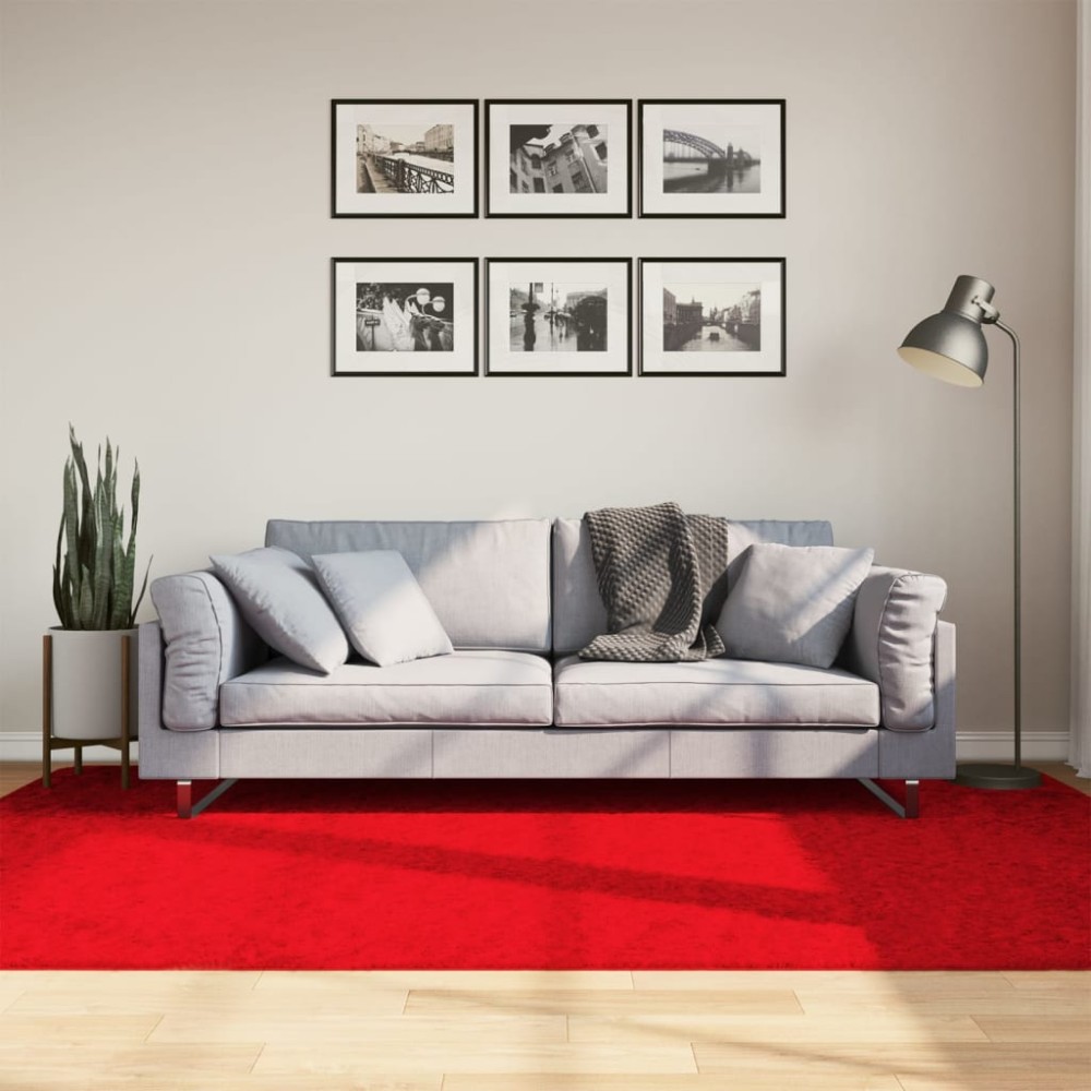 vidaXL Χαλί OVIEDO με Κοντό Πέλος Κόκκινο 160x230cm