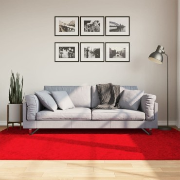 vidaXL Χαλί OVIEDO με Κοντό Πέλος Κόκκινο 160x230cm