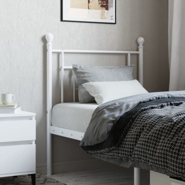 vidaXL Κεφαλάρι Λευκό Μεταλλικό 85x3x97cm 1 τεμ.