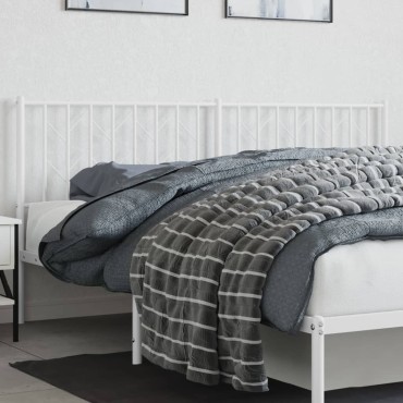 vidaXL Κεφαλάρι Λευκό Μεταλλικό 187x4x90cm 1 τεμ.