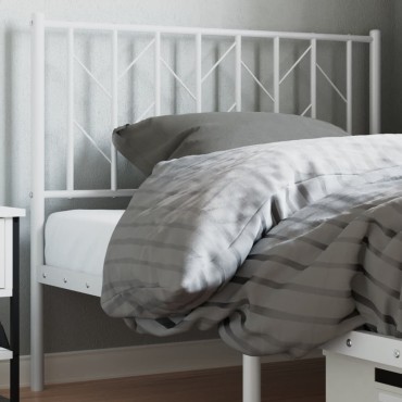 vidaXL Κεφαλάρι Λευκό Μεταλλικό 105x4x90cm 1 τεμ.
