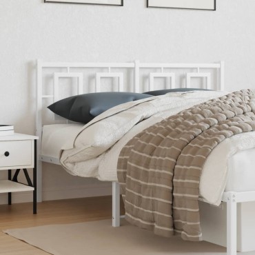 vidaXL Κεφαλάρι Λευκό Μεταλλικό 142x3x91cm 1 τεμ.