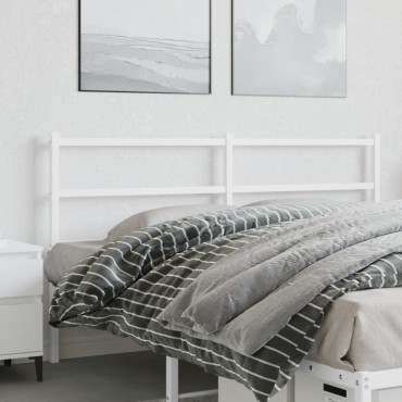 vidaXL Κεφαλάρι Λευκό Μεταλλικό 156x3x90cm 1 τεμ.