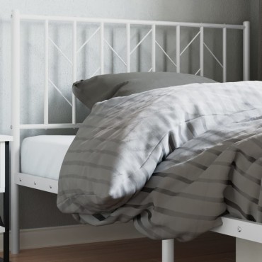 vidaXL Κεφαλάρι Λευκό Μεταλλικό 112x4x90cm 1 τεμ.