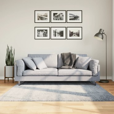 vidaXL Χαλί Shaggy PAMPLONA με Ψηλό Πέλος Μοντέρνο Μπλε 160x160cm
