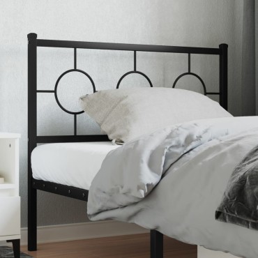 vidaXL Κεφαλάρι Μαύρο Μεταλλικό 105x3x91cm 1 τεμ.