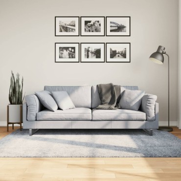 vidaXL Χαλί Shaggy PAMPLONA με Ψηλό Πέλος Μοντέρνο Μπλε 140x200cm