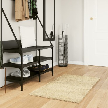 vidaXL Χαλί Shaggy PAMPLONA με Ψηλό Πέλος Μοντέρνο Χρυσό 60x110cm