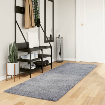 vidaXL Χαλί Shaggy PAMPLONA με Ψηλό Πέλος Μοντέρνο Μπλε 80x250cm