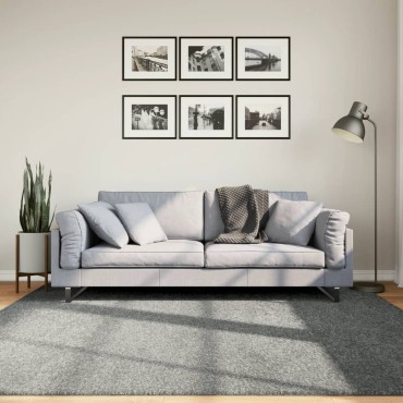 vidaXL Χαλί Shaggy PAMPLONA με Ψηλό Πέλος Μοντέρνο Πράσινο 200x200cm